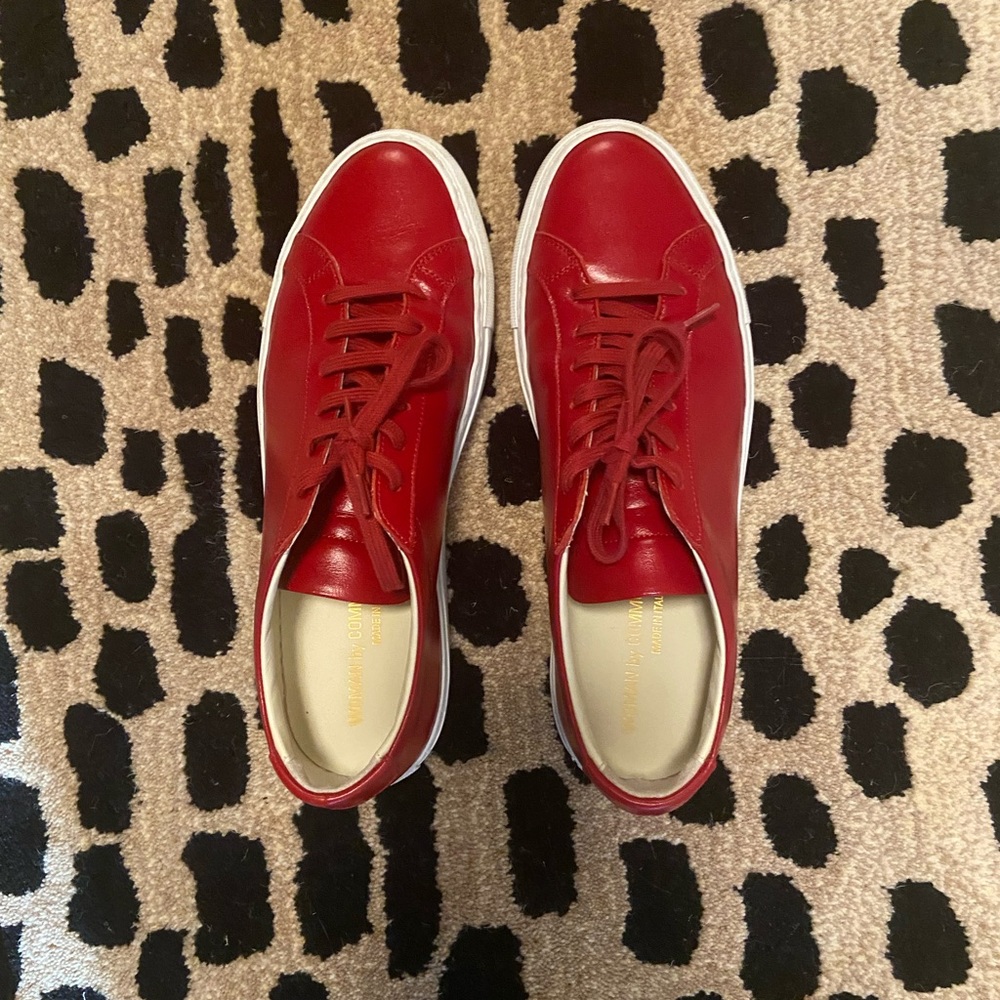 Common Projects Red Sneakers